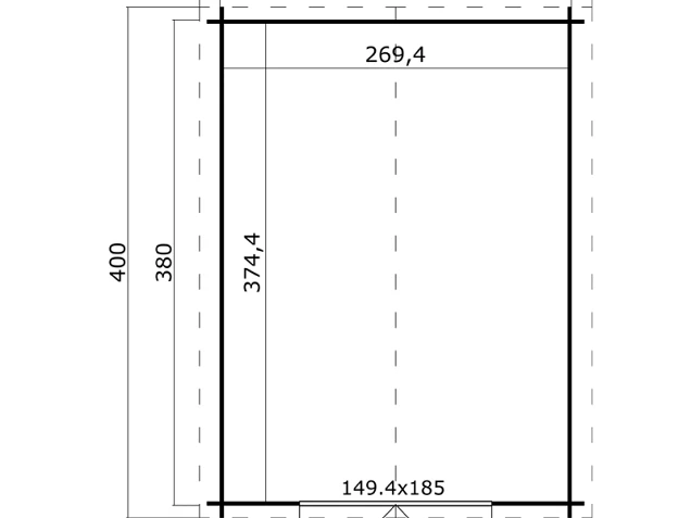 Outdoor Life Blokhut Norah 275 x 380 cm Carbon Grey-Wit - Afbeelding 3